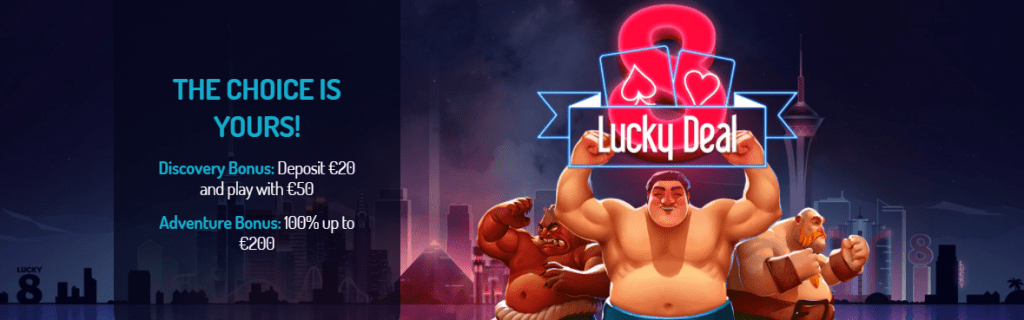 Lucky8 Casino Welcome Bonus