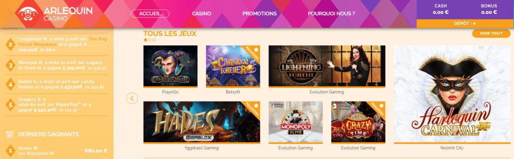 Arlequin Casino Avis