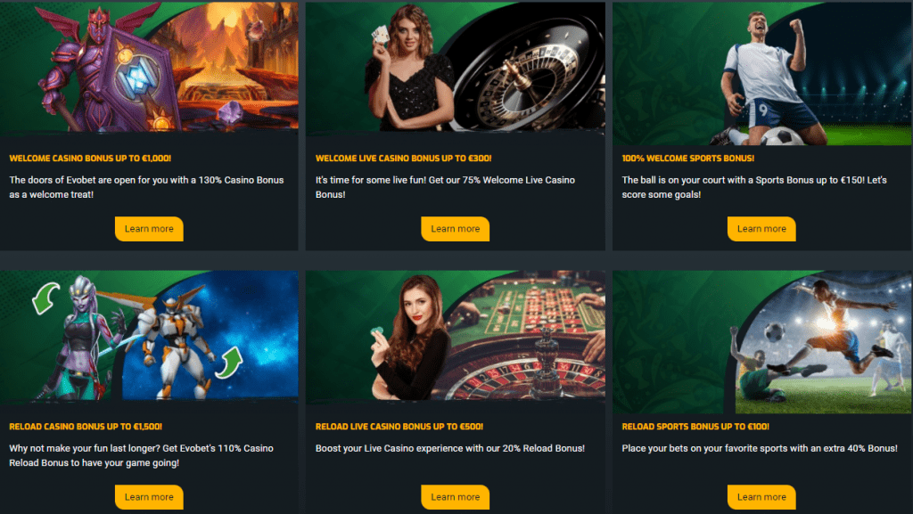  EvoBet Casino Promotions