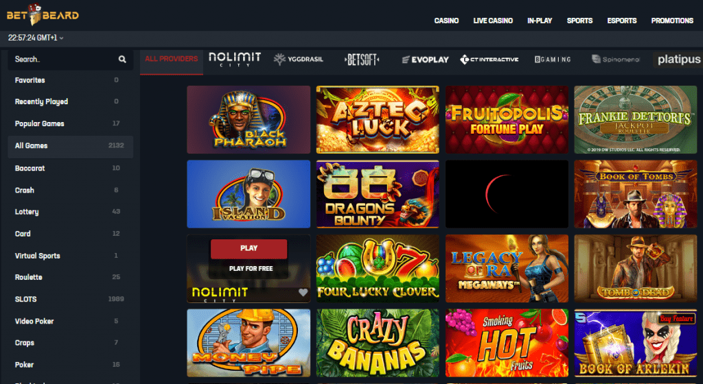 Bet Beard Casino Games