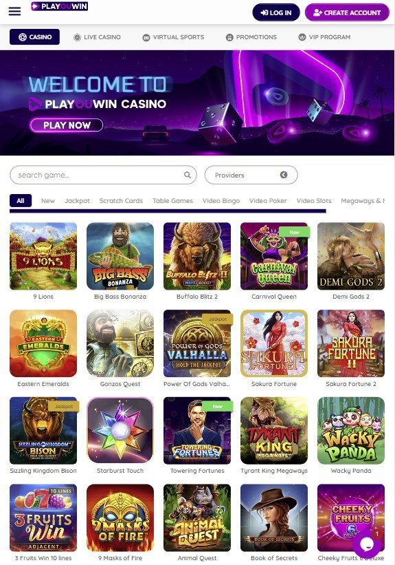 PlaYouWin Casino Games