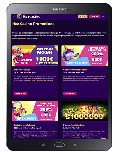 Haz Casino Welcome Bonus & Promotions