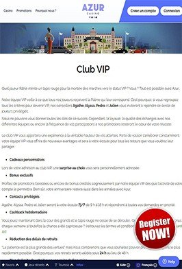 Azur Casino VIP Program