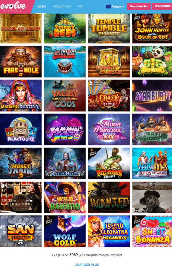 Evolve Casino Games