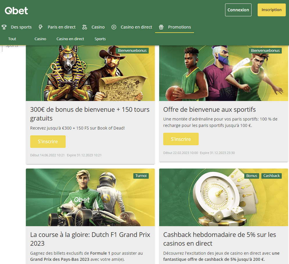 QBet Casino Welcome Bonus & Promotions