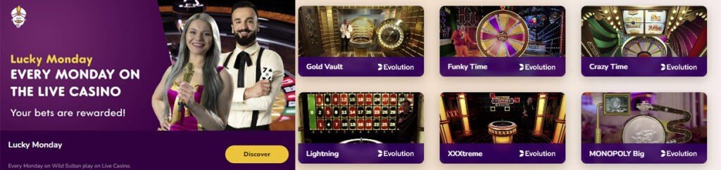 Wild Sultan Casino Live Games