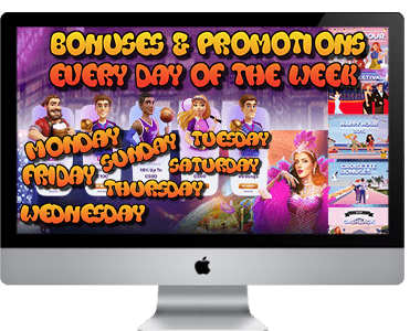 Take advantage of Bonuses & Promotions Every Day Of The Week